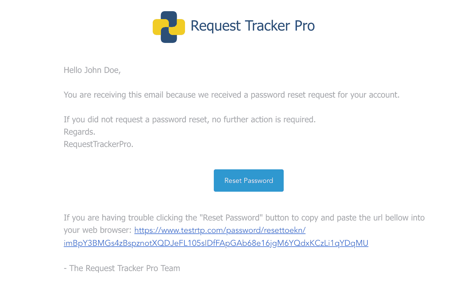 Password Reset Email